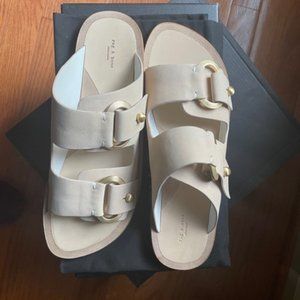 rag & bone, Avost Leather Slides, New, Size 10